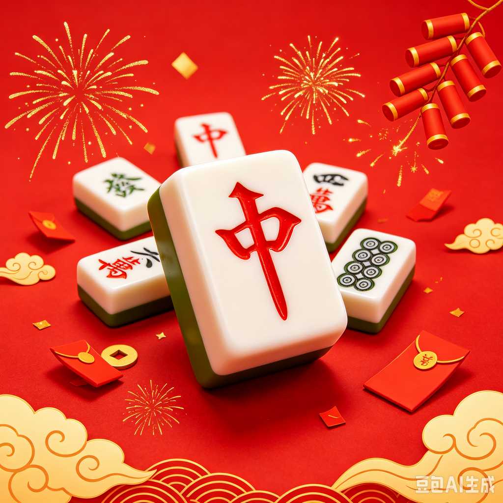 vivid color print mahjong set