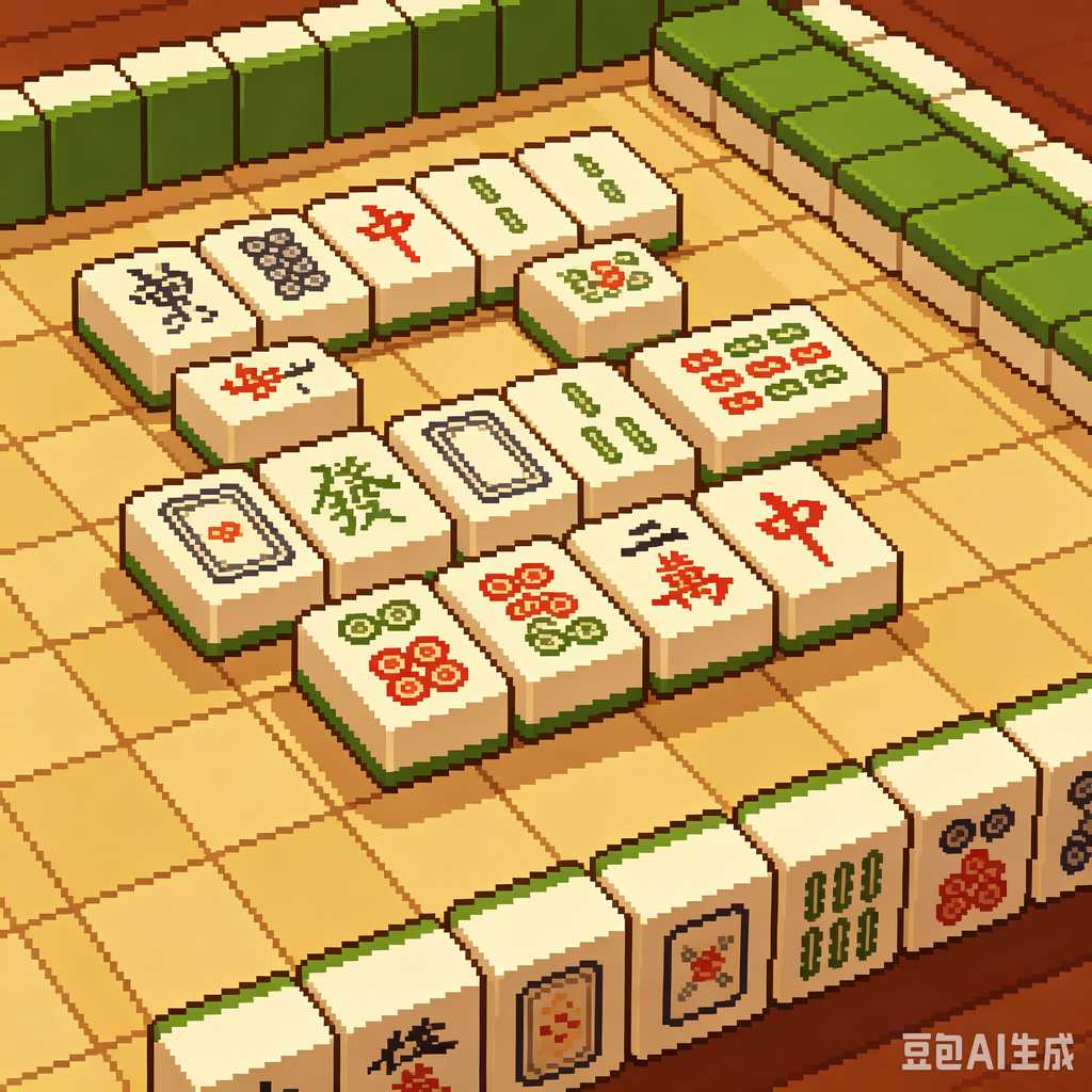 engraved texture mahjong tiles